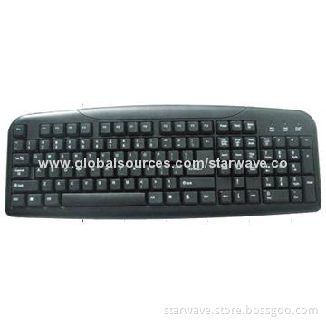 USB Standard Keyboard, Comes in Black Color
